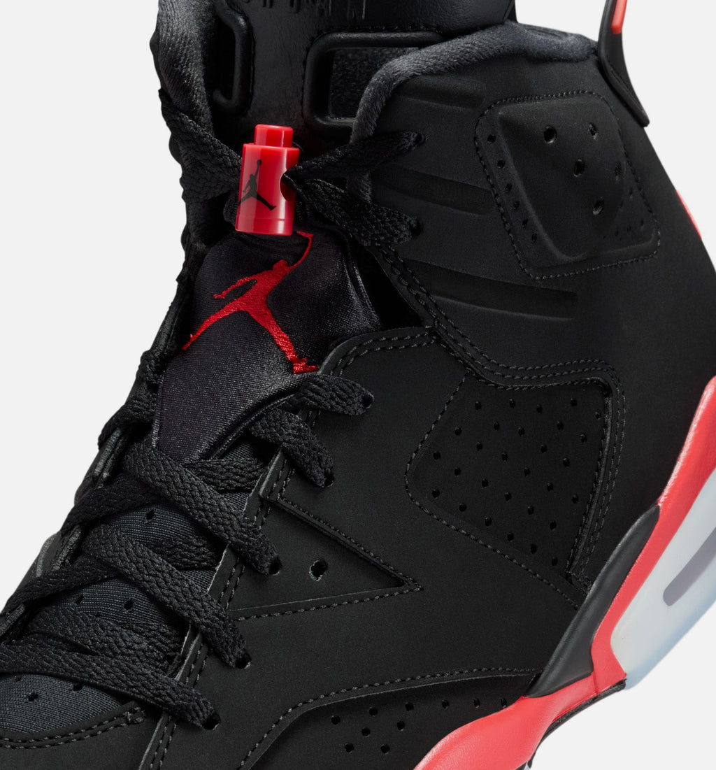 Air Jordan 6 Retro Infrared Salesman Men's Lifestyle Shoes - Black/Light Crimson
