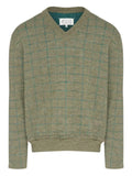Maison Margiela V-neck grid-pattern wool sweater