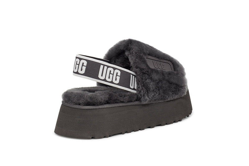 Grey Disco Fluffy Sandals — New Arrival | In Stock
