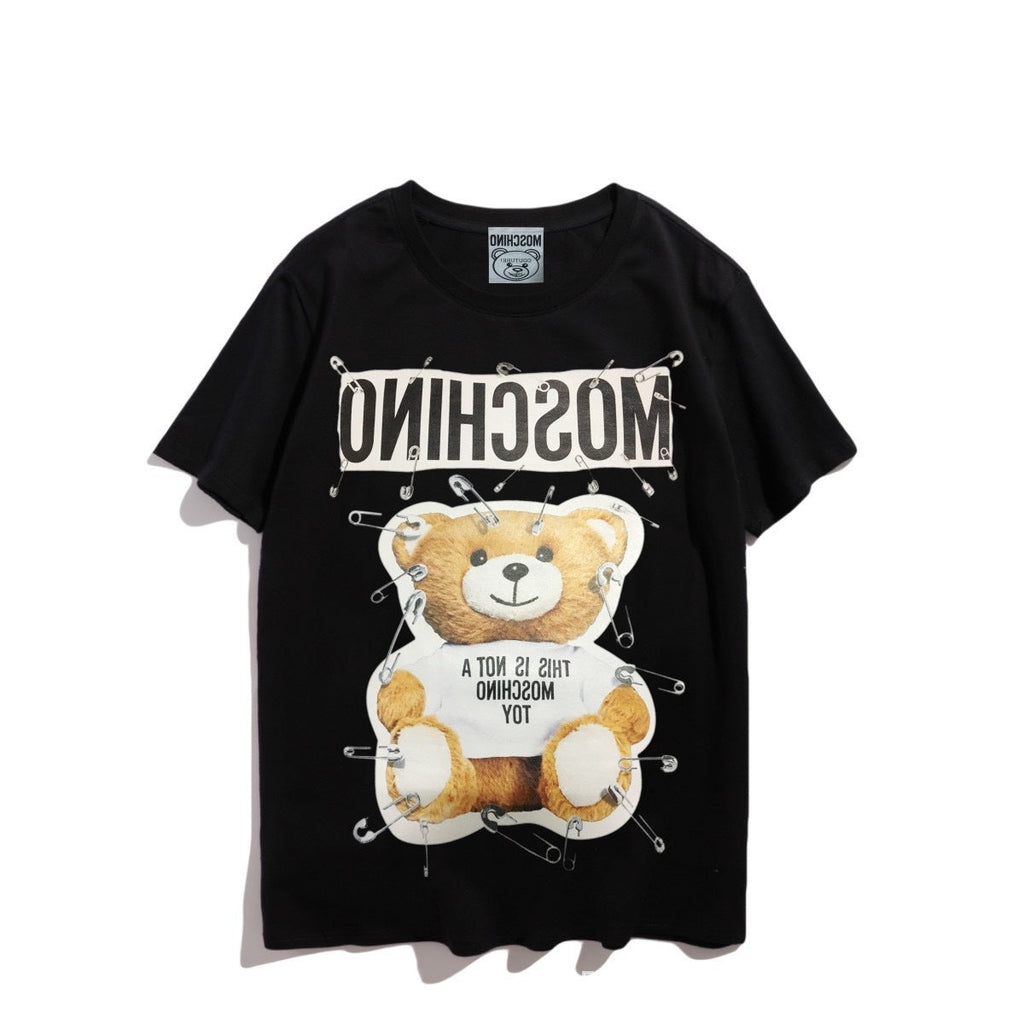 Moschino T-shirt Bear Printed Short-Sleeved T-shirt Couple Wear