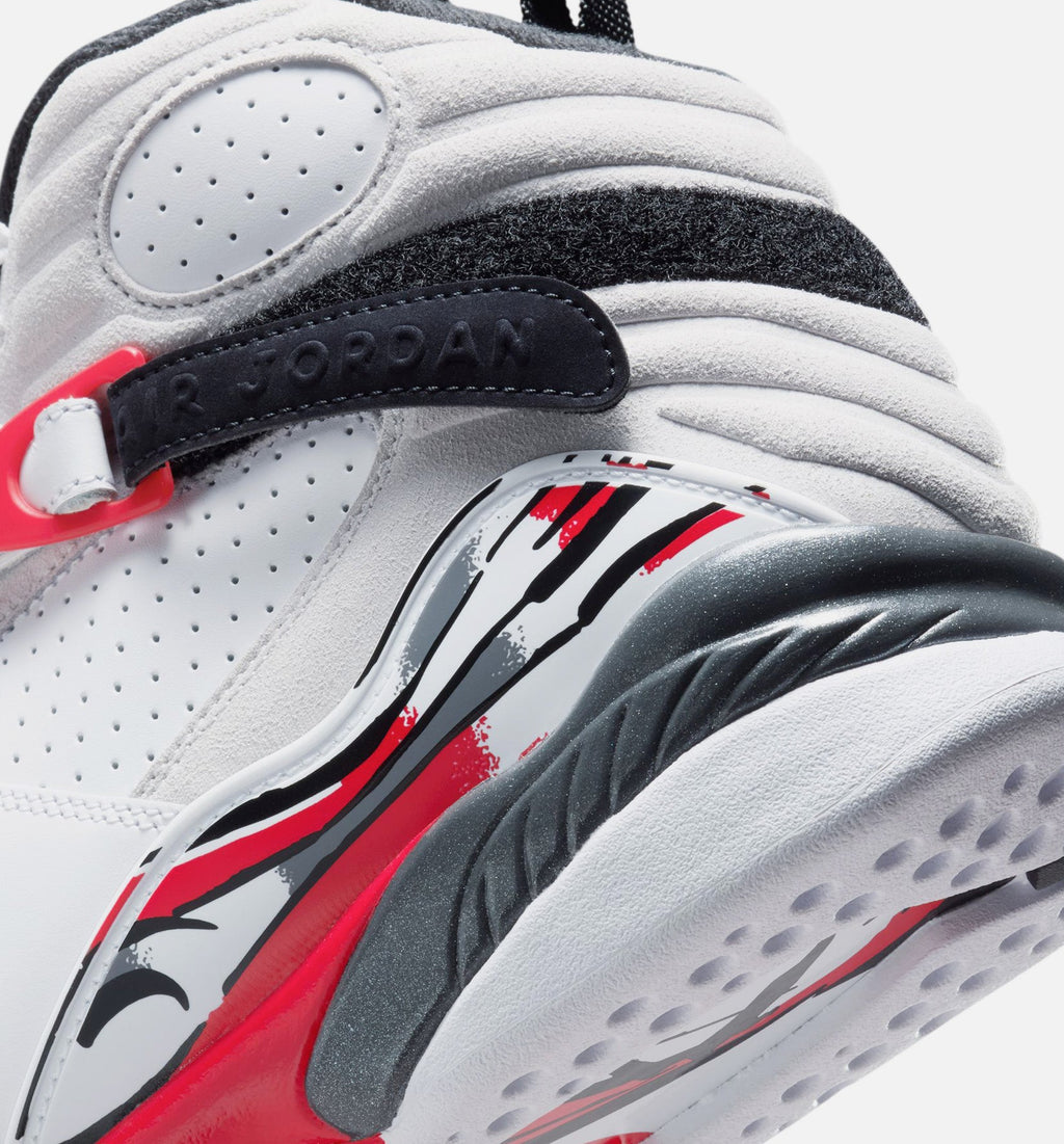 Air Jordan 8 Retro 'White and True Red' - Men's Lifestyle Sneaker (White/Black/True Red)
