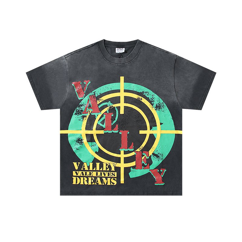 VALE USA Washed Lives Dreams Graphic T-Shirt