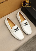 Prada White Metal-Buckle Loafers