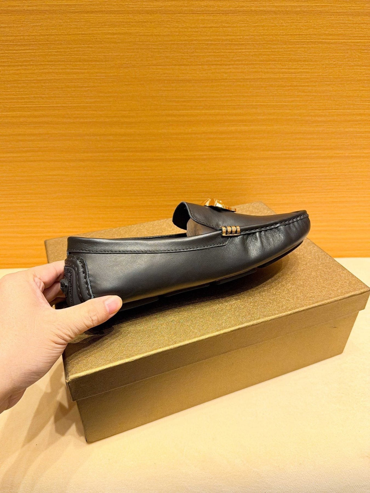 Versace Men's Black Medusa Loafers - Rubber Outsole