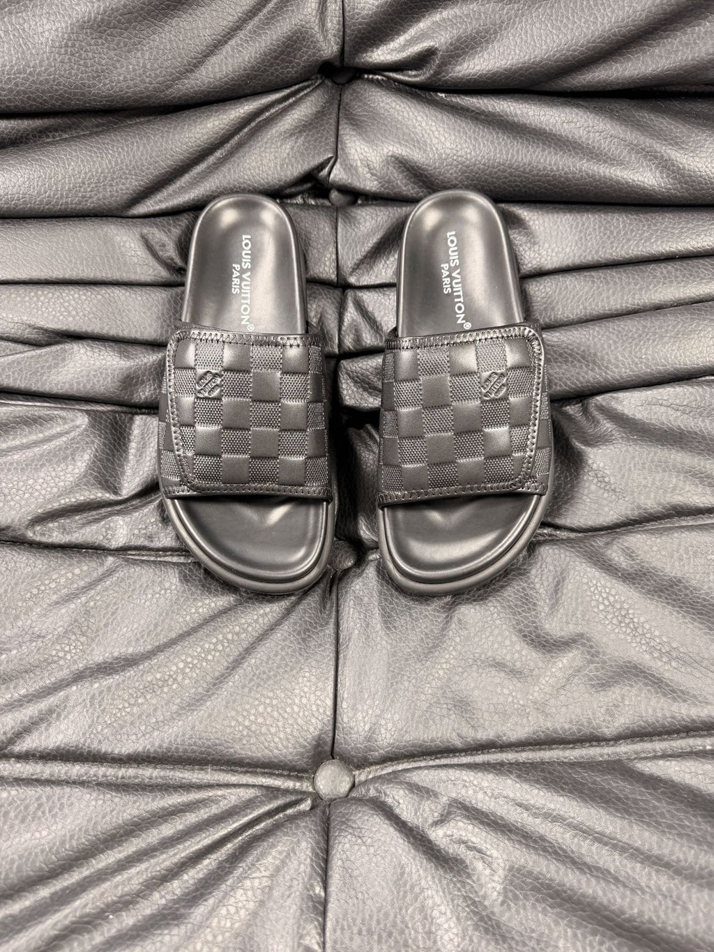 Louis Vuitton Woven Strap Slide Sandals - Slip-On Design
