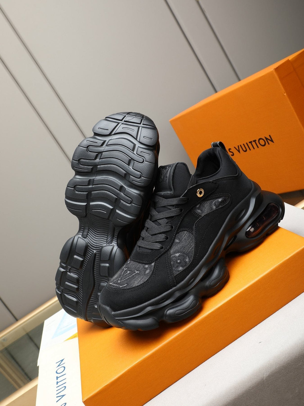 Louis Vuitton Patterned Panel Chunky Sneakers