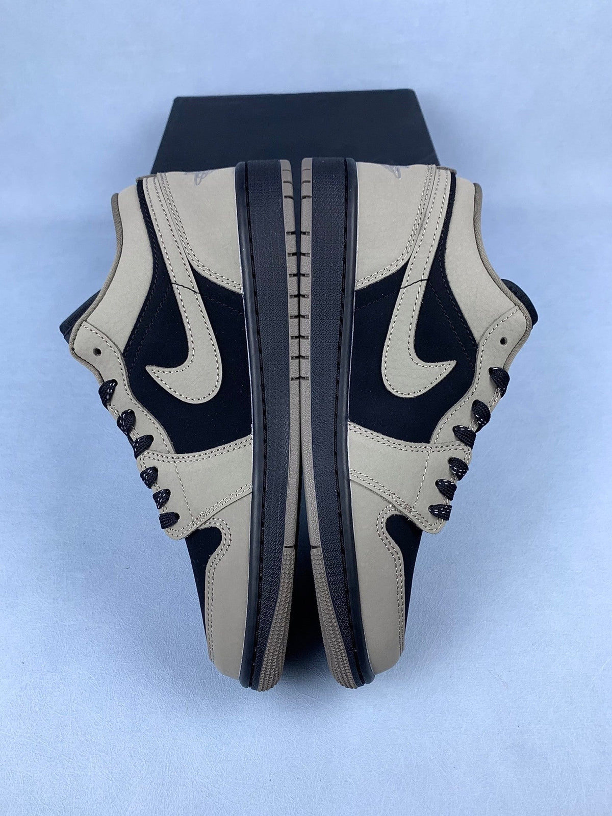 Air Jordan 1 Low Grey / Black / Mocha Brown Unisex Sneakers IB7109-005